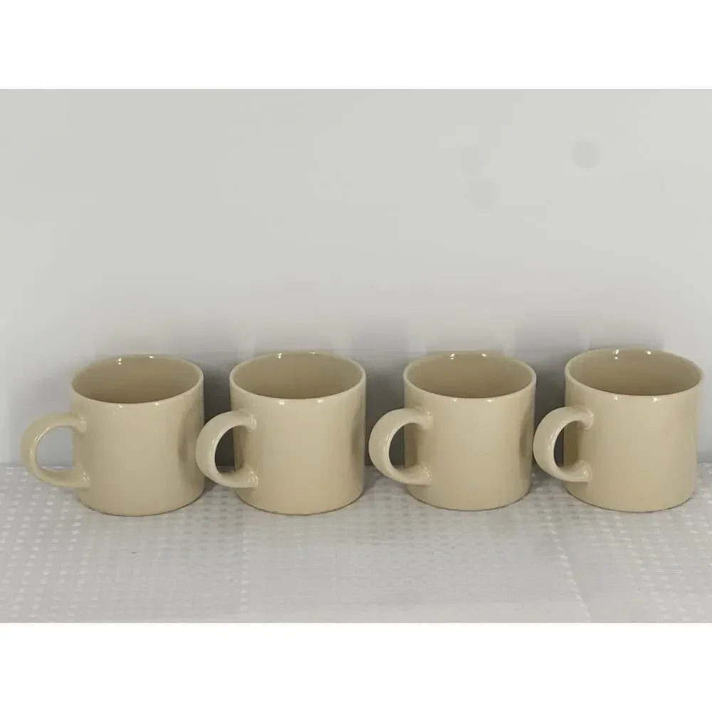 Ralph Lauren Vintage Polo Match Coffee Mugs Japan Equestrian Horse 4pc